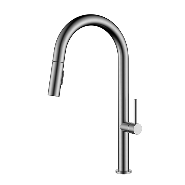 Satin Stainless Steel Pull Down Kitchen Faucet