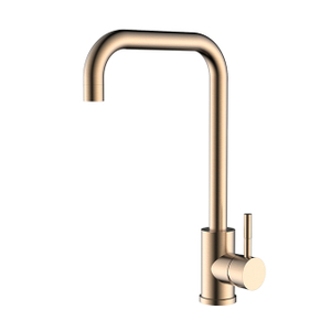Rose gold stainless steel kitchen mixer tap