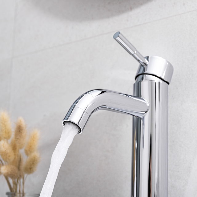 SUS304 stainless steel chrome vessel bowl faucet