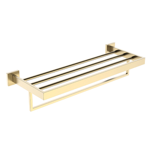 Details about   Modern Brass Bathroom Towel Rack with Towel Bar in Polished Chrome 