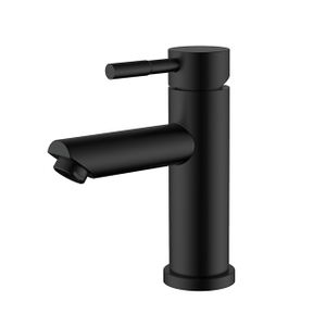 Matte black stainless steel bathroom basin mixer