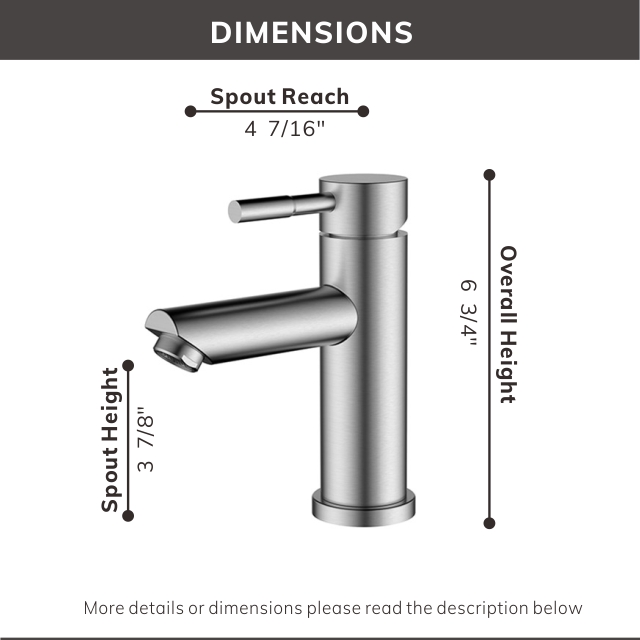 Stainless steel bathroom basin mixer