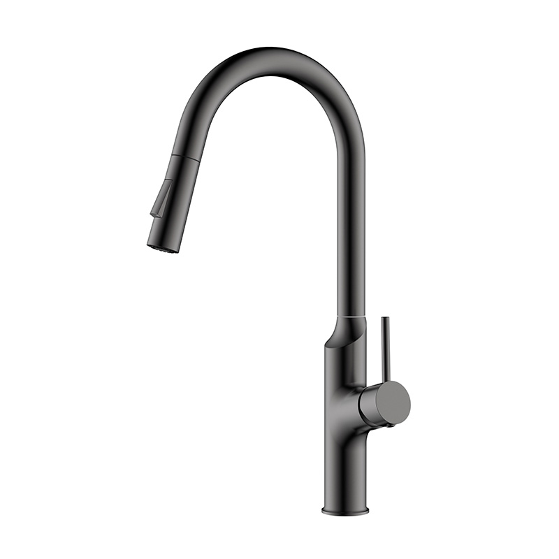 gunmetal black kitchen faucet