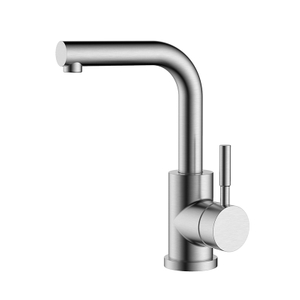 Stainless steel single handle satin wet bar sink faucet