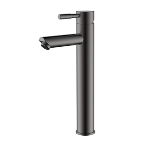 Stainless steel gun metal vessel bathroom faucet