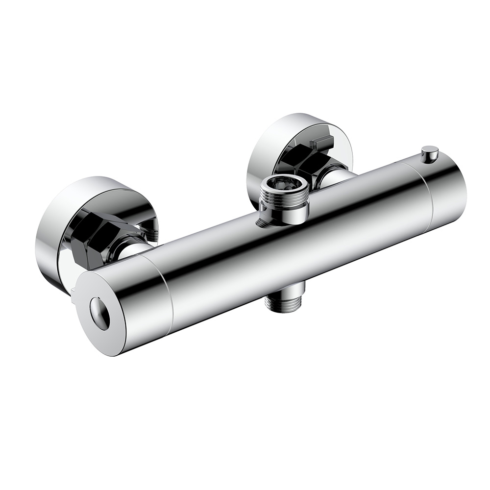 2 way chrome exposed thermostatic bath bar shower valve