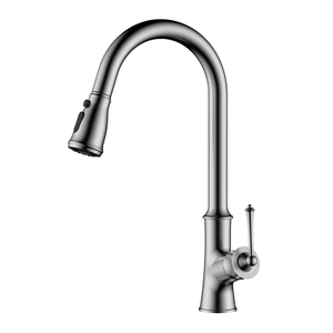 Stainless steel classic satin pull down kitchen sink faucet