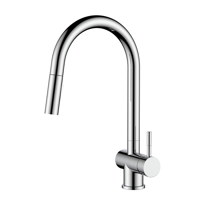 Stainless Steel Chrome Island Kitchen Sink Faucet with Sprayer